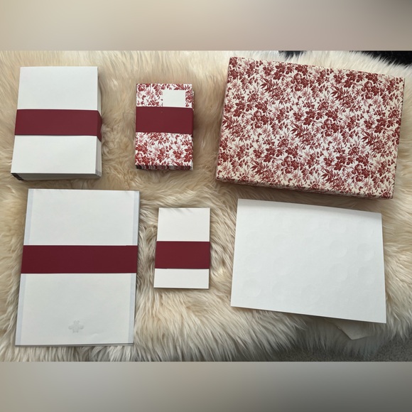 NIB 100% Auth Gucci 20ct Red and White Floral Stationery Set - Picture 6 of 10